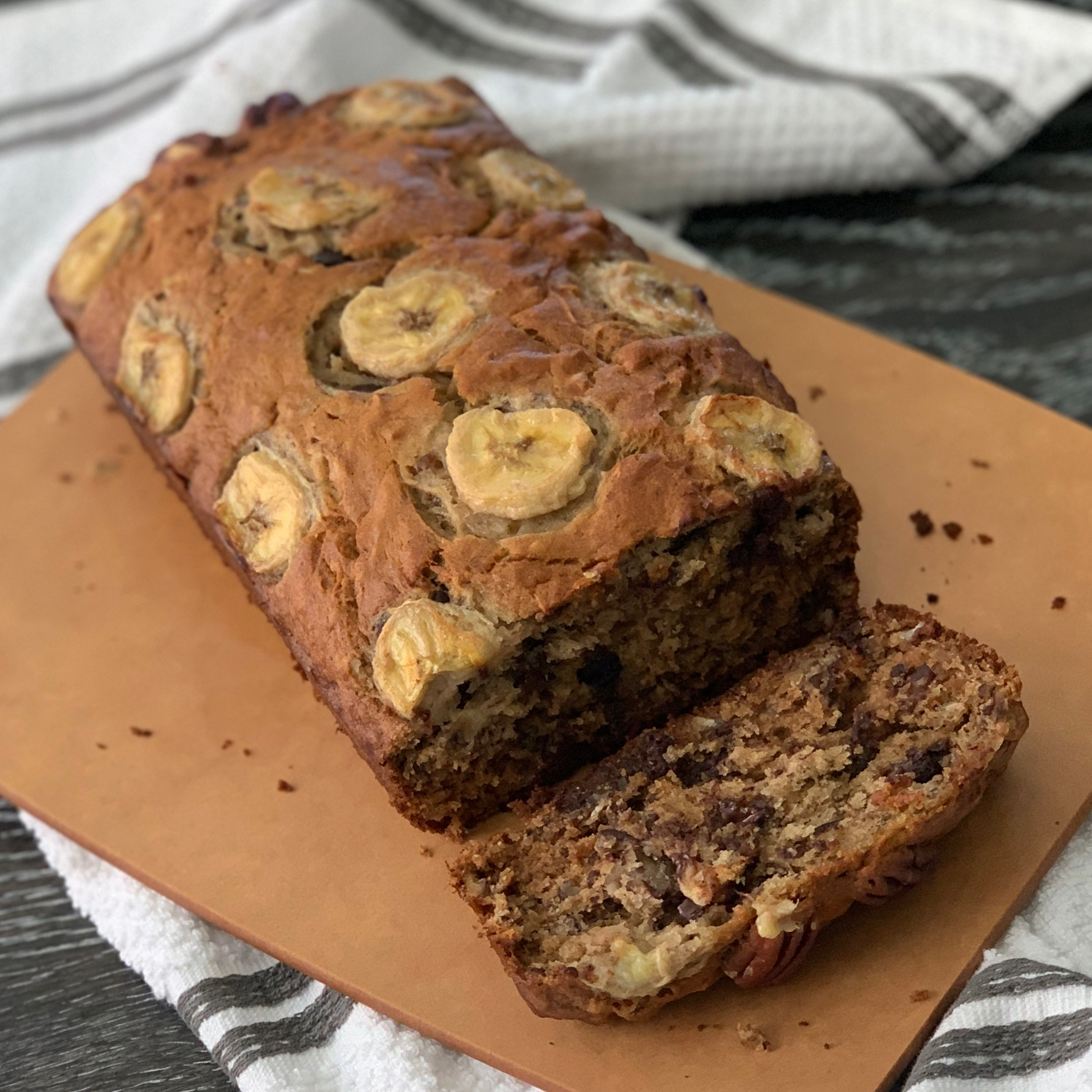 Chocolate Pecan Banana Bread