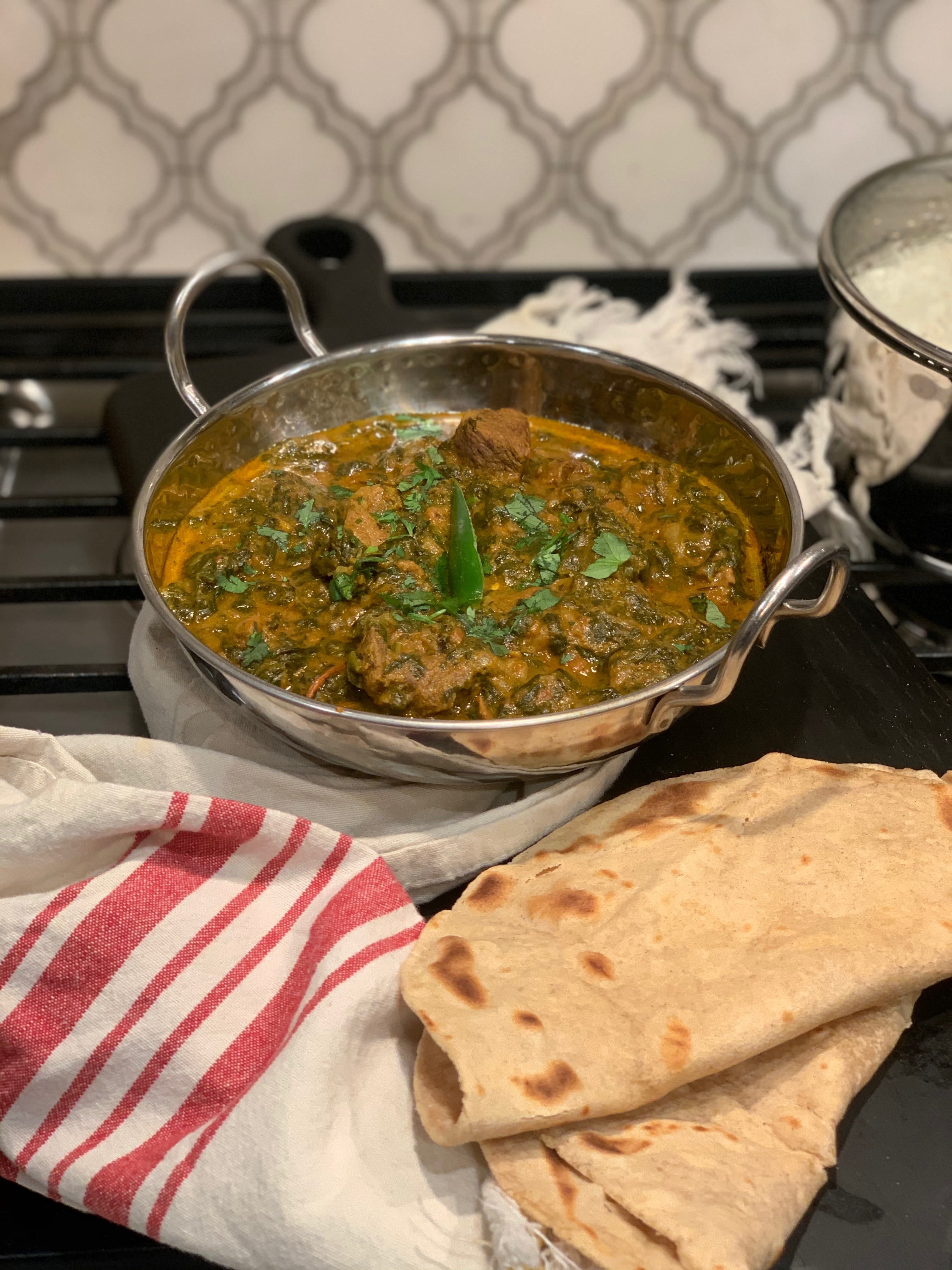 palak gosht