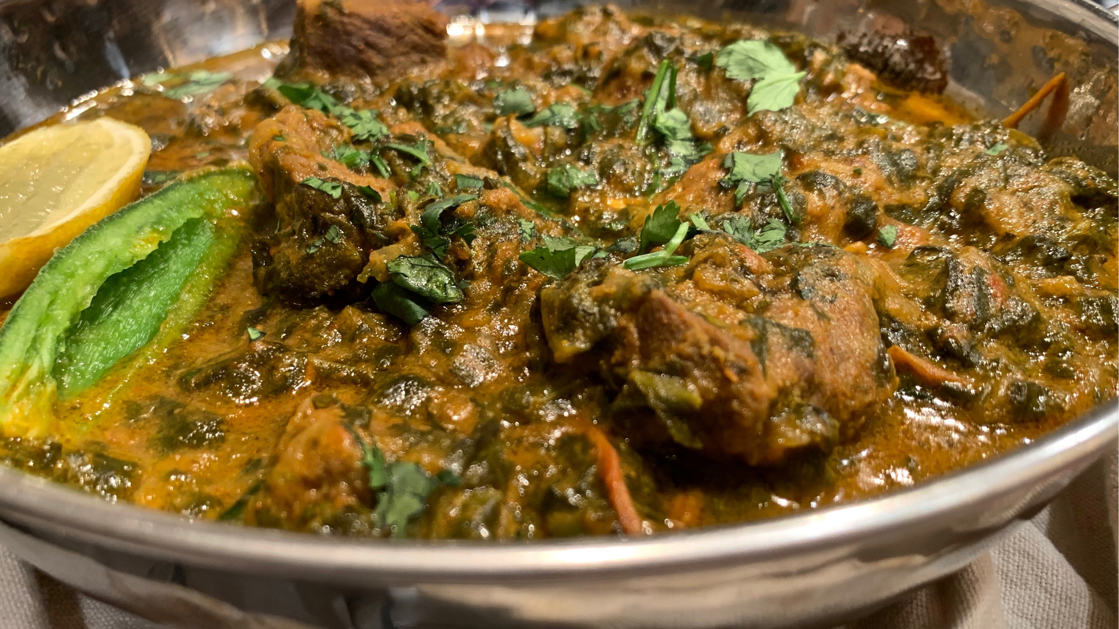 Delicious Palak Gosht in Instant Pot